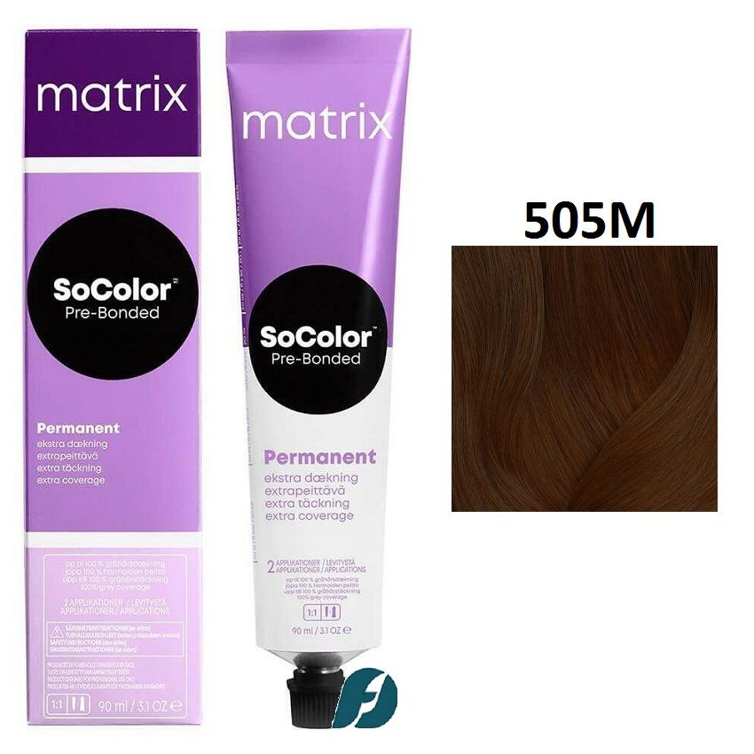 Matrix SoColor Extra Coverage 505M Крем-краска стойкая для волос Светлый шатен мокка, 90 мл  #1