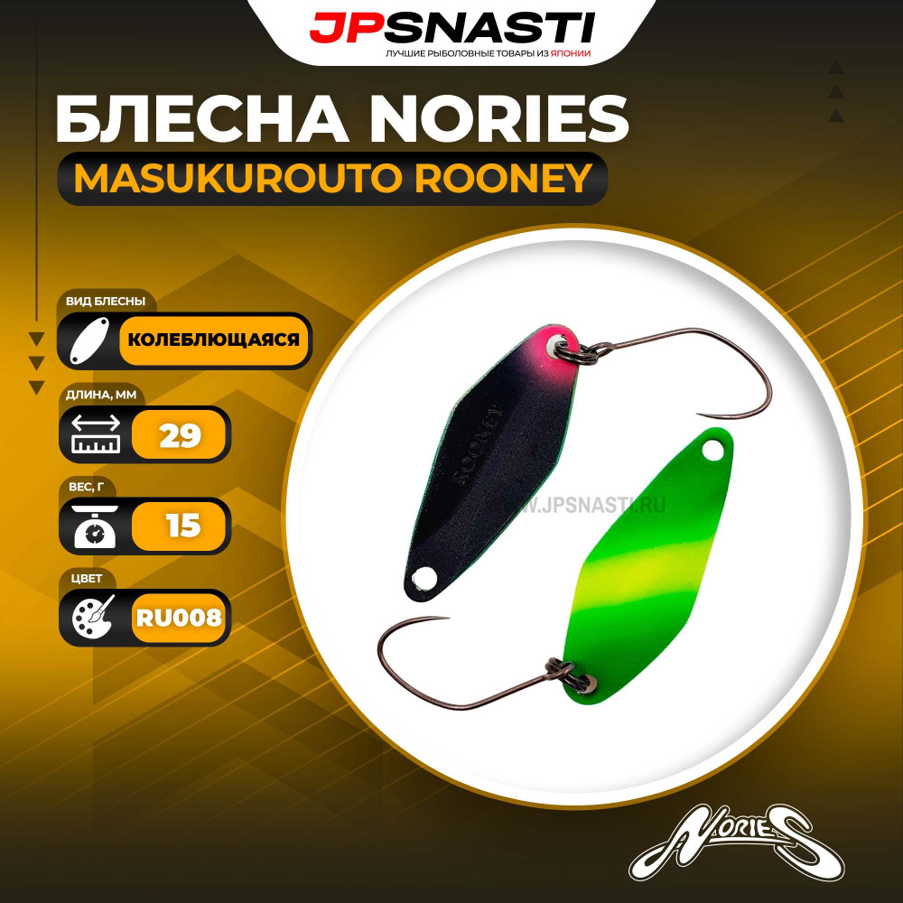 Блесна Nories Masukurouto Rooney, 1.5гр, RU008 #1