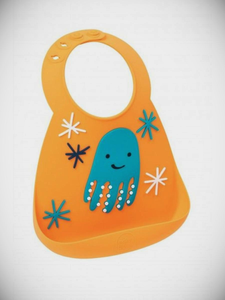 Нагрудник Make my day Baby Bib Octopus желтый #1