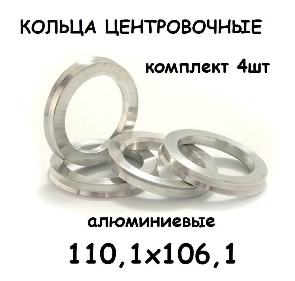 Кольца центровочные 110,1-106,1 алюминиевые #1