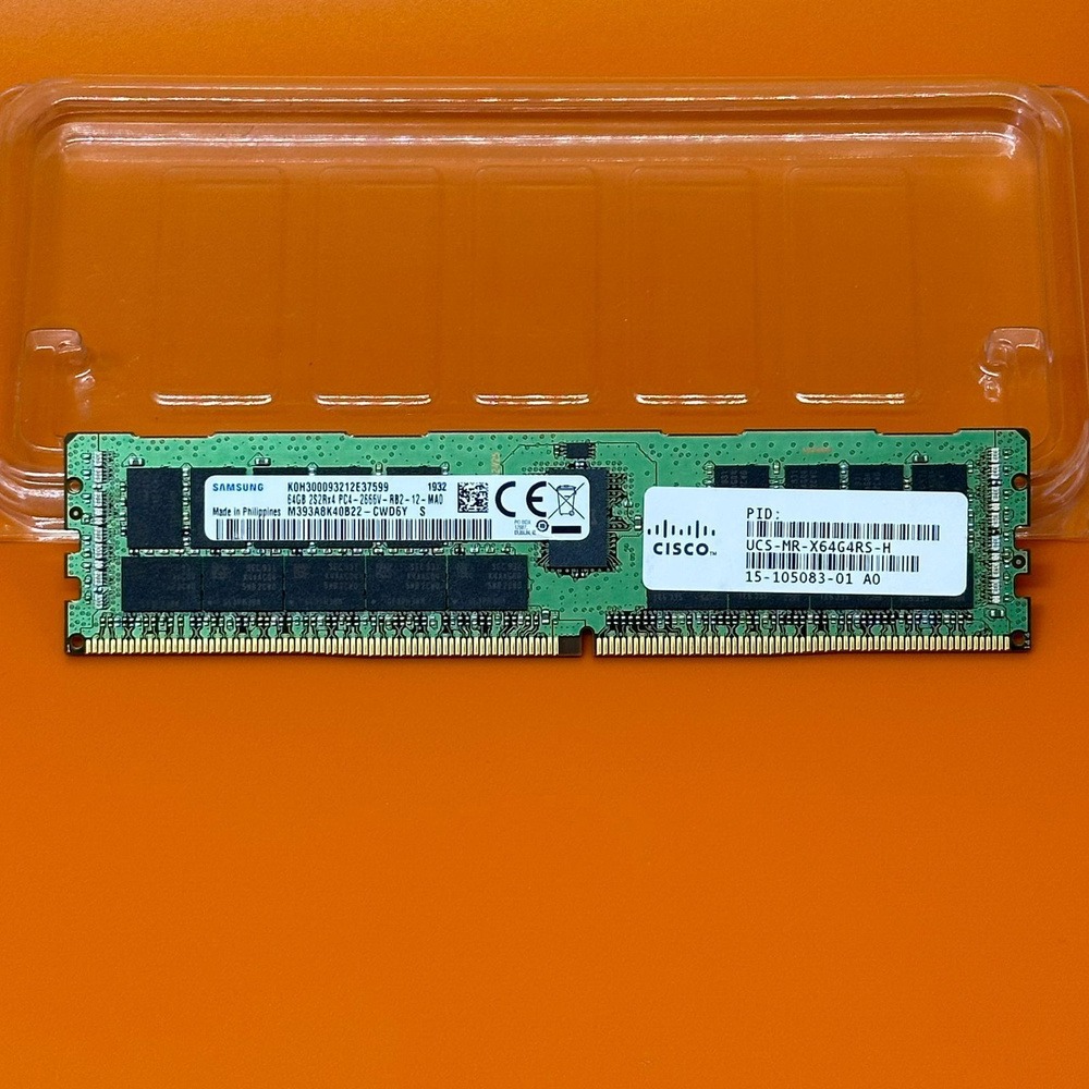 Оперативная память Серверная оперативная память DDR4 2666V Mhz ECC REG 1x64 ГБ (M393A8K40B22-CWD6Y)  #1