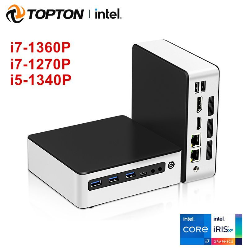 TOPTON Мини-ПК V330 (Intel Core i7-1270P, RAM 32 ГБ, SSD 1024 ГБ, Intel Iris Xe Graphics, Windows 11 #1