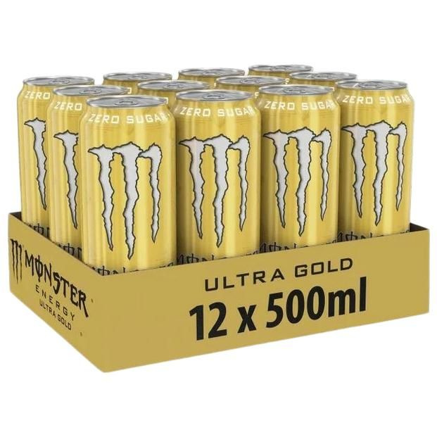 Monster Ultra, Напиток энергетический Ultra Gold Zero (Без сахара), 12 шт х 0.5 л., Польша  #1