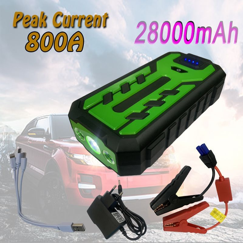 Автомобильный стартер Jump Starter Power Bank 28000 мАч, выход 12 В, Портативное зарядное устройство #1