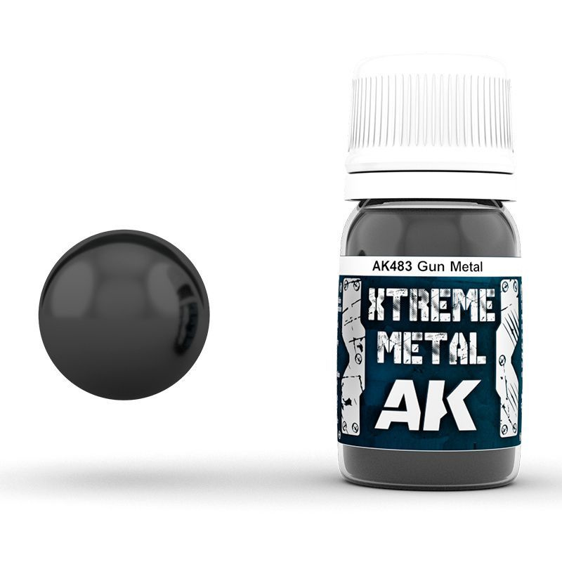 Краска металлик AK Interactive XTREME METAL GUN METAL 30ML #1