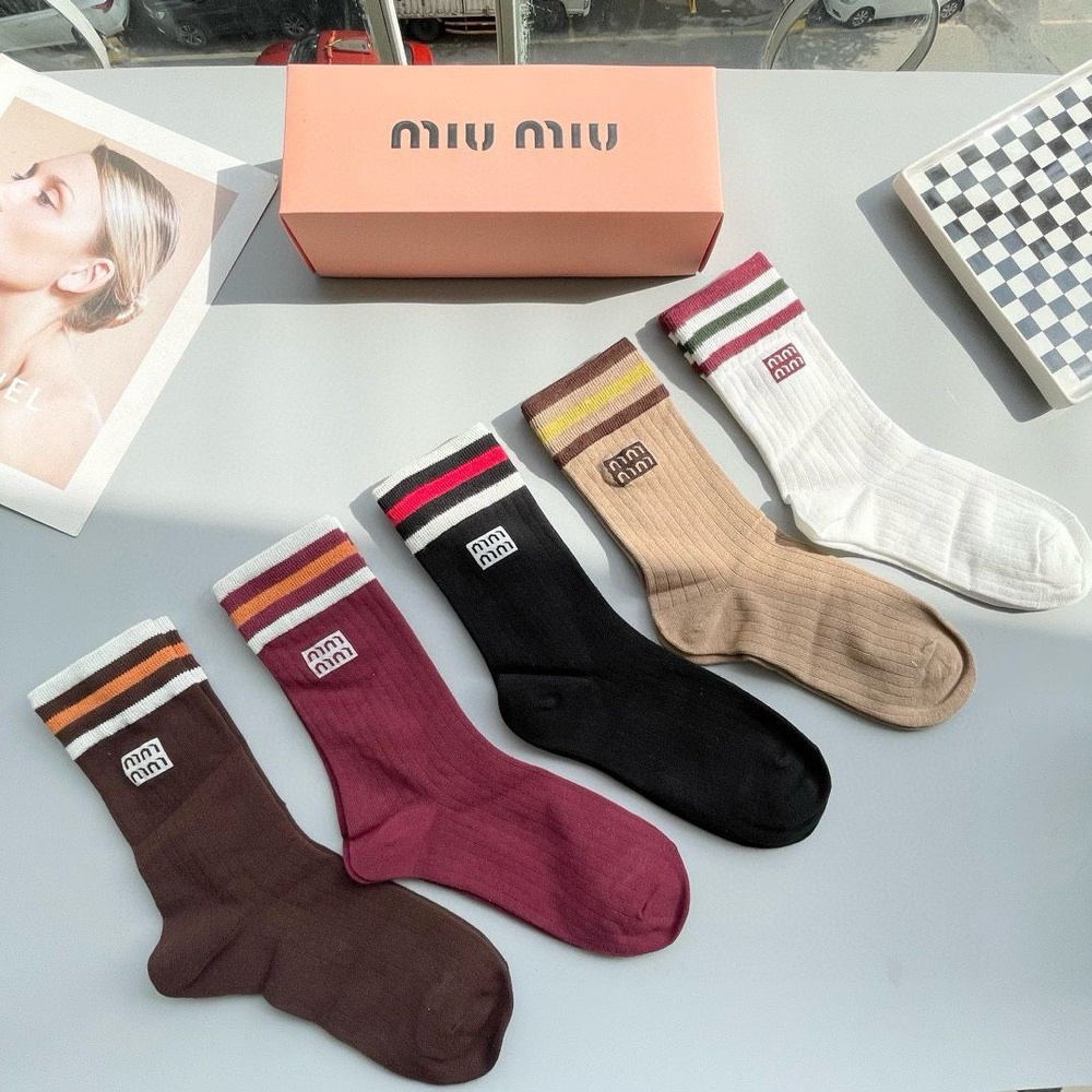 Носки спортивные Miu Miu, 5 пар #1