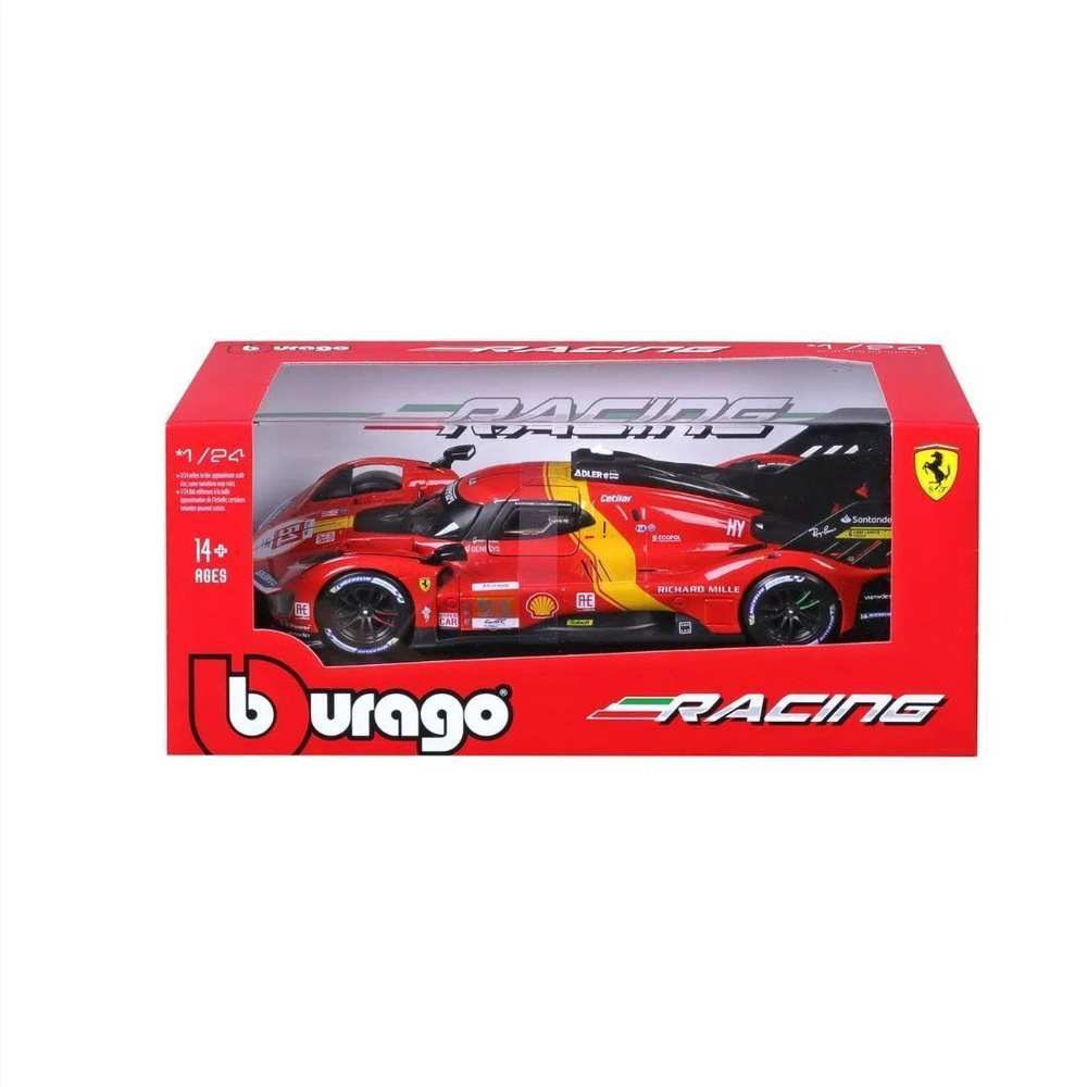 Машинка Bburago 1/24 Racing Ferrari Le Mans 499p LMH #1