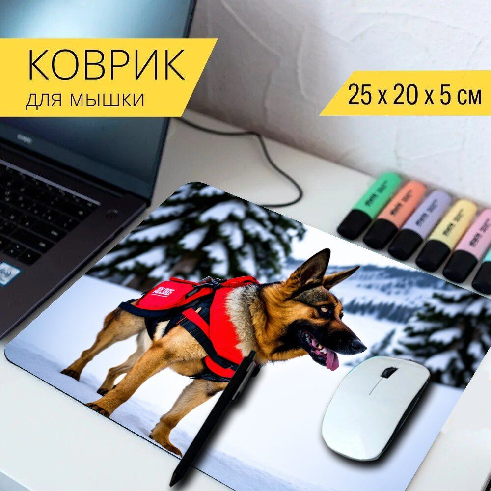 LotsPrints Коврик для мыши poc-THEMES-DOGS-563, разноцветный #1