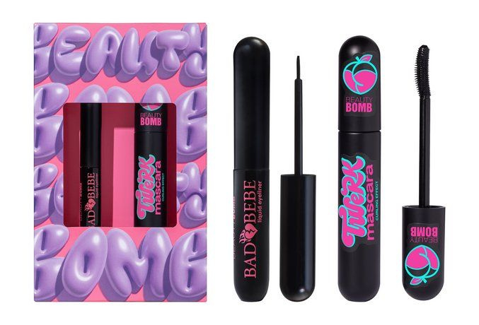 BEAUTY BOMB Набор подарочный (Подводка Bad bebe, 3 мл, Черный + Тушь для ресниц Twerk Mascara, 8 мл, #1