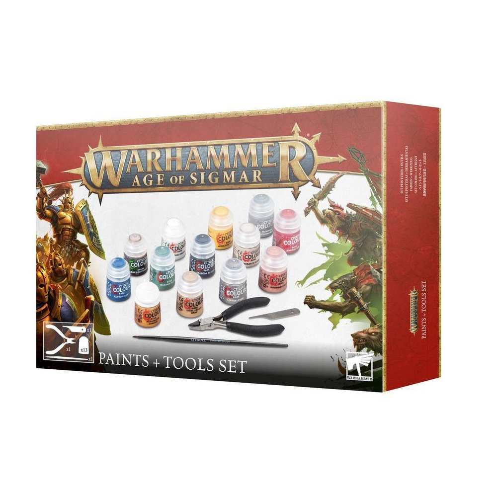 Краски и инструменты для моделирования Age of Sigmar: Paints + Tools Set  #1