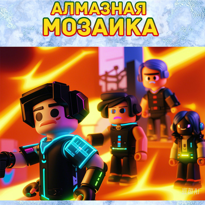 MUMOU Алмазная мозаика 30х40 см "Роблокс Roblox",без подрамнике, алмазная вышивка (живопись) на холсте #1