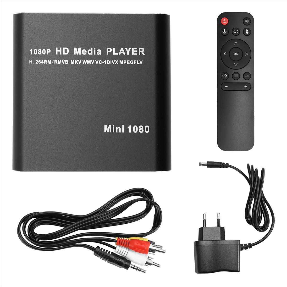 МультимедийныйпроигрывательMKV264HDDFullHD1080PUSBMediaсподдержкойSDTVBoxRMVBWMVEUPLUG