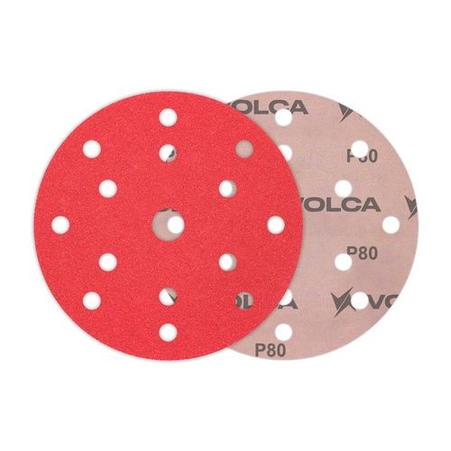 VOLCA ONYX - Р80 шлифовальные диски с керамическим зерном на бумажной основе 150 мм 15 отверстий. В УПАКОВКЕ #1