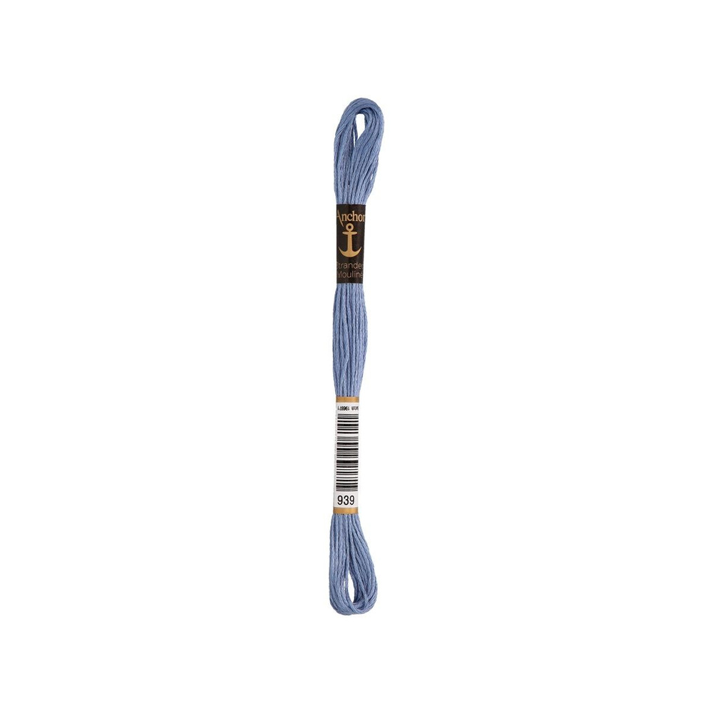 Нитки Anchor Мулине, для вышивания, 100% хлопок, 12х8 м, 0939, голубые (4635)  #1