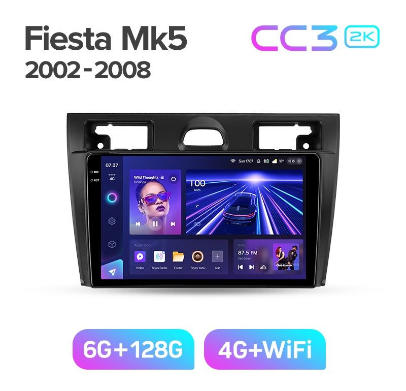 Магнитола TEYES FORD FIESTA 2002-2008 г. CC3 2K 6/128ГБ Android 10, 8-ядерный процессор QLED экран, DSP, #1