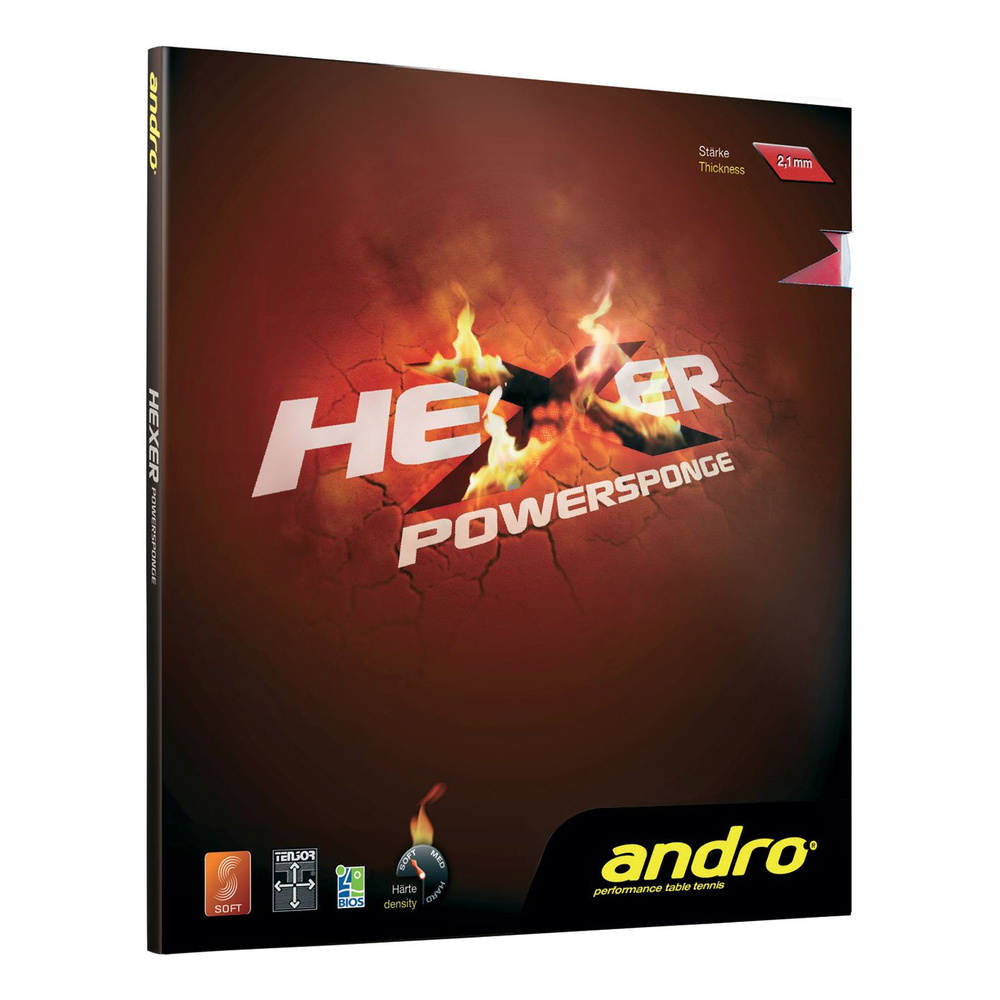 Накладка Andro Hexer Powersponge, красная 2.1 #1