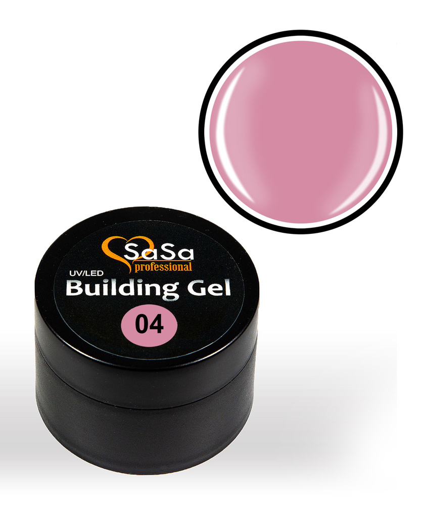 SaSa Гель для моделирования Building gel 15 гр. Цвет 04 (холодный розовый)  #1