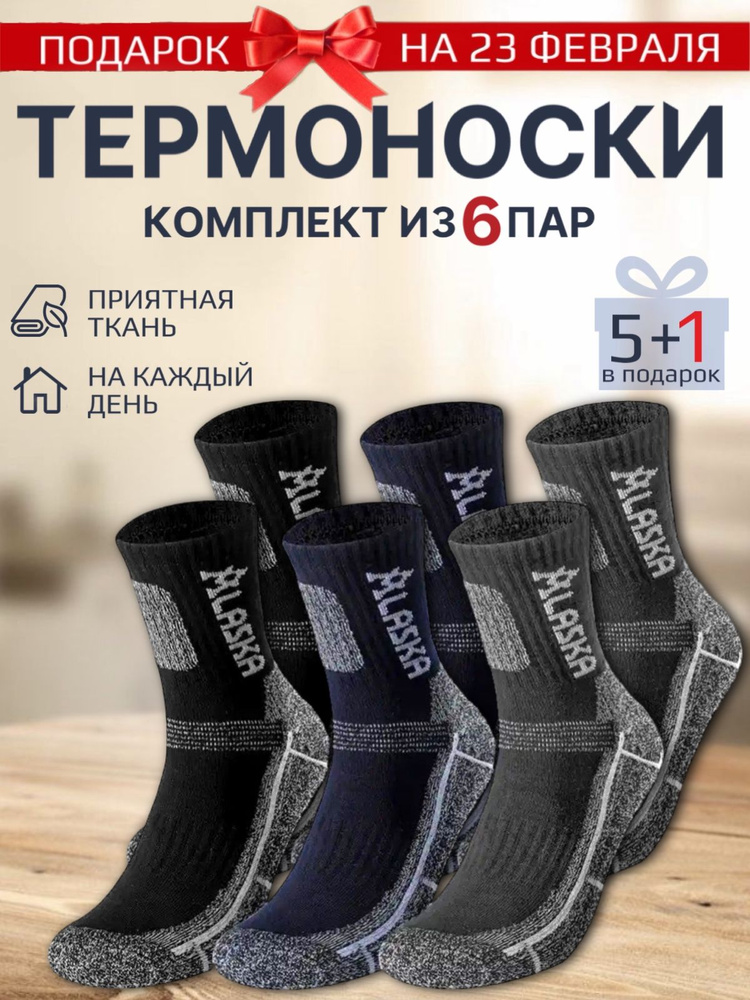 Термоноски Термоноски мужские АЛЯСКА, 6 пар #1