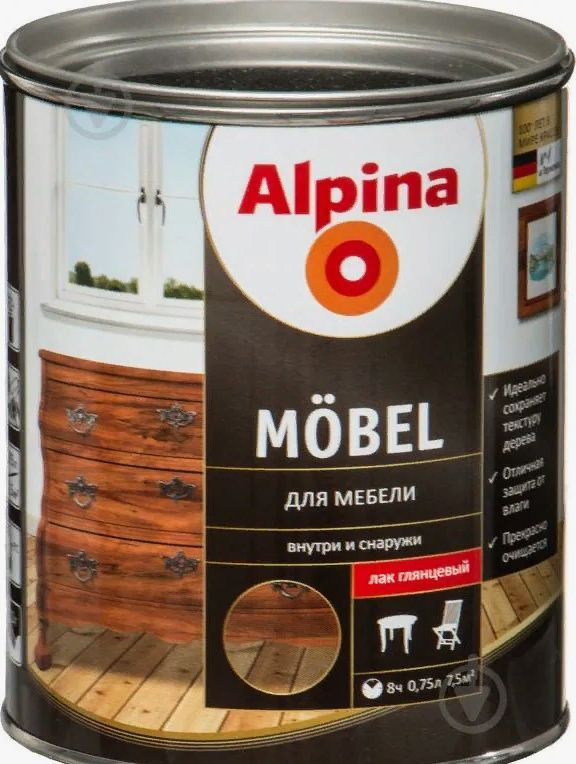 Alpina Лак для мебели глянцевый #1
