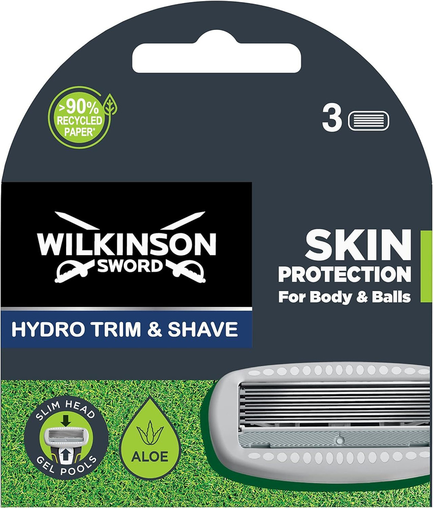 Schick Hydro5 Trim & Schave Skin Protection Body / Сменные кассеты для бритв Hydro, 3 шт.  #1