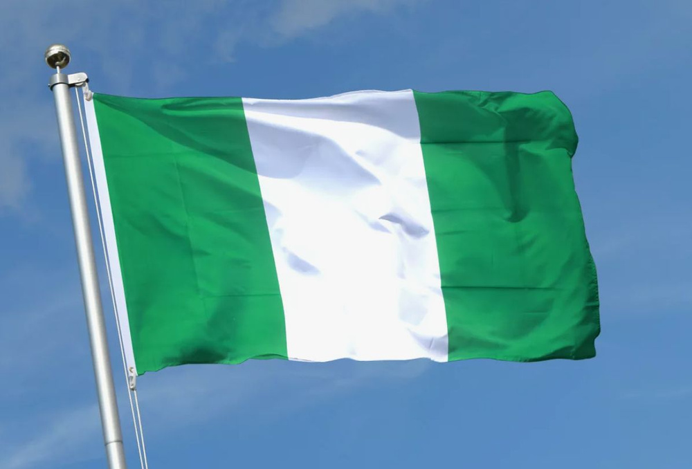 Двусторонний флаг Нигерии 40х60 см на лодку, катер или яхту с люверсами  #1