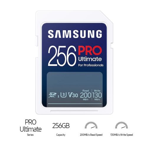 256GB SDXC карта памяти Samsung PRO Ultimate C10, U3, V30, A2 (MB-SY256S/CN) #1