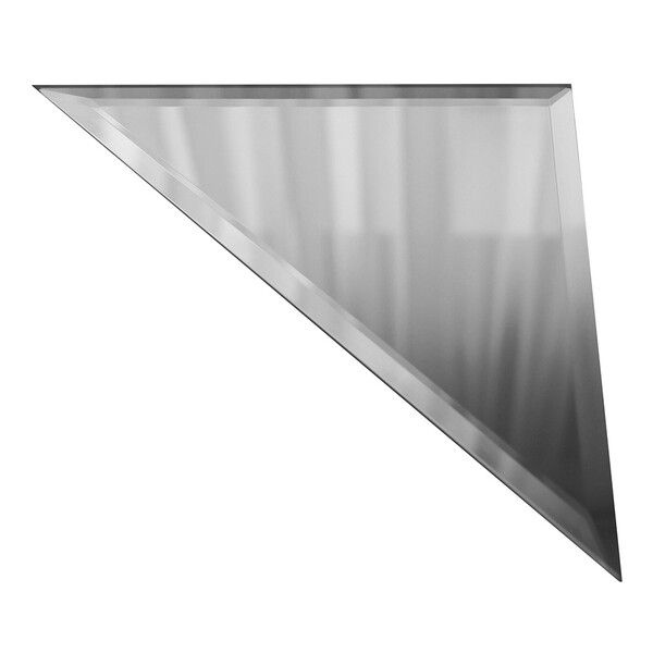 Плитка зеркальная треугольная 15х15 см Дом стекольных технологий серебряная с фацетом  #1