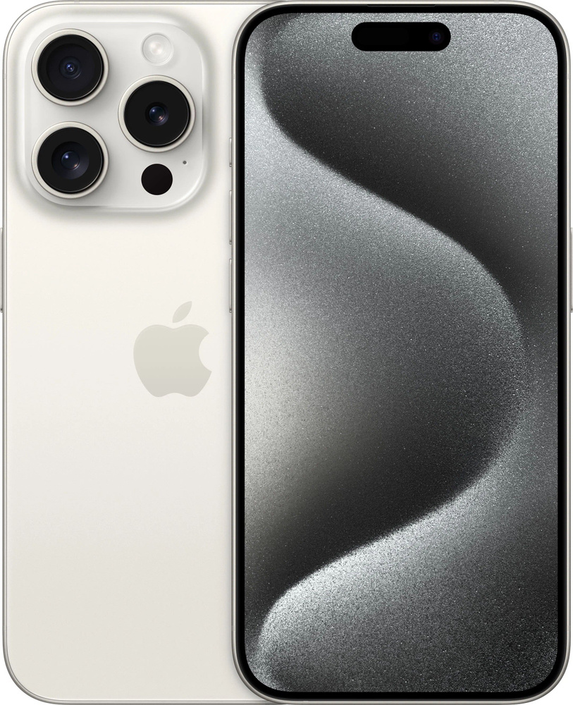 Apple Смартфон iPhone 15 Pro (SIM+eSIM) 8/128 ГБ, белый #1
