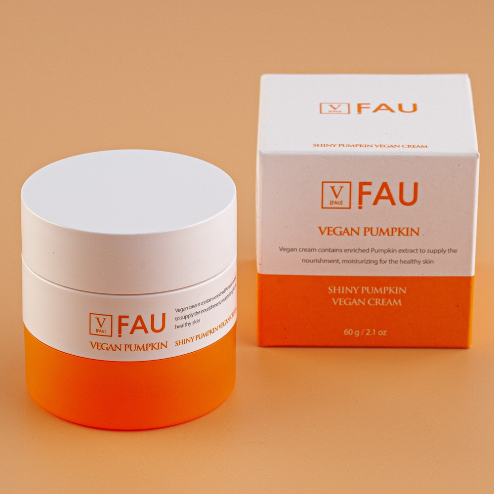 Корея FAU/Питательный крем Веган для лица для всех типов кожи, 60 гр.; Shiny Pumpkin Vegan Cream/Коллекция #1