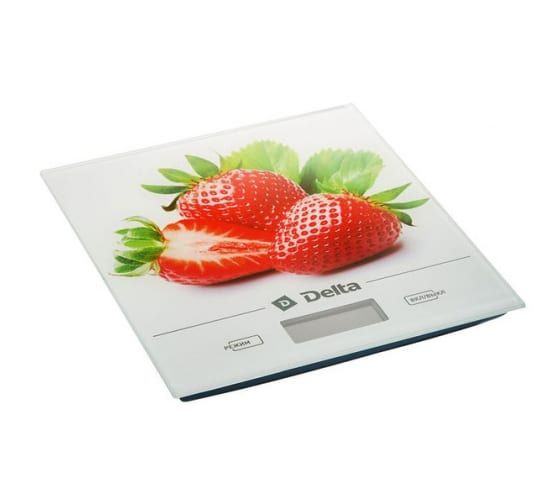 Delta Электронные кухонные весы Кухонные электронные весы DELTA KCE-29 Клубника, белый  #1