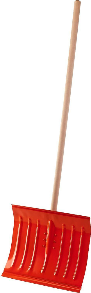 Лопата СИБИН ЛС-430, ширина 430 мм, стальная, с деревянным черенком, снеговая лопата (421841)  #1