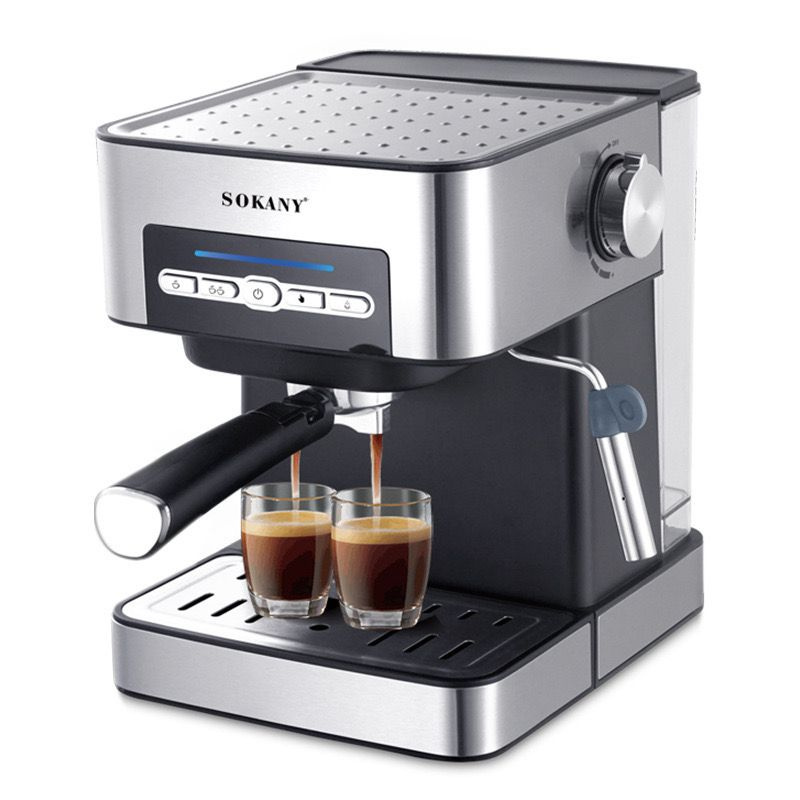 Автоматическая кофемашина SOKANY SK-6863, черный, серый металлик  #1