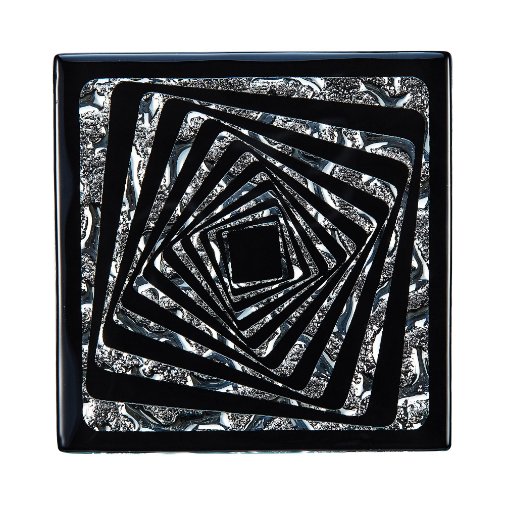 Вставка Роскошная мозаика Серия стеклянные вставки 66x66 Вб 11 глянцевый 6.6x6.6см цвет серый серебристый #1