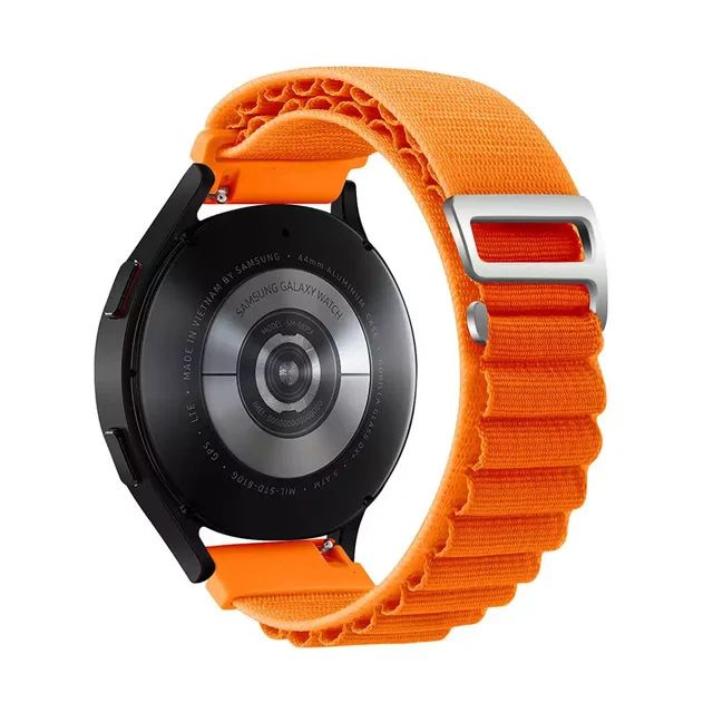Ремешок нейлоновый Альпийская петля для Samsung Galaxy Watch 4 /5 /5 pro /6 (оранжевый)  #1