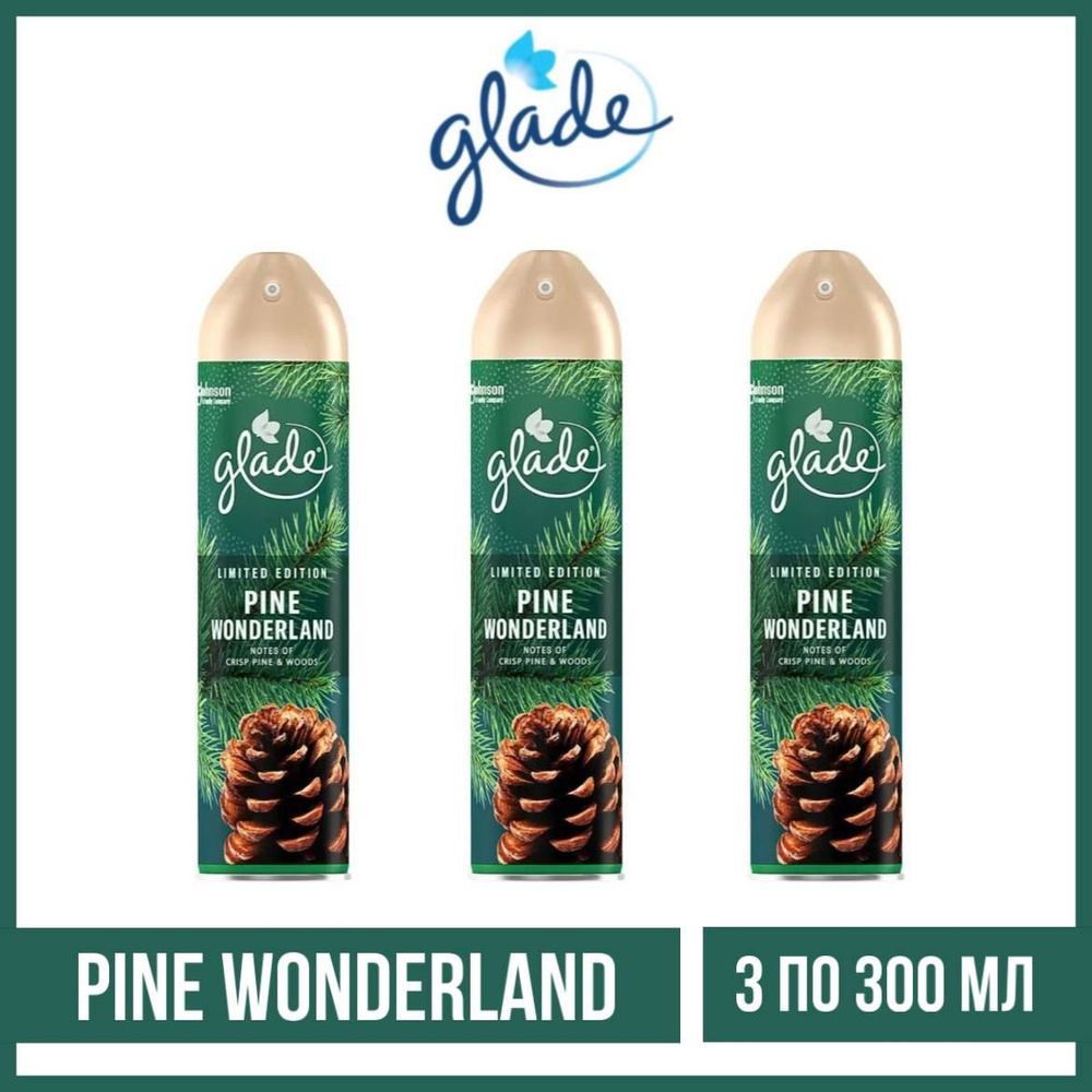 Комплект 3 шт. Аэрозоль Glade Pine wonderland, 3 шт. по 300 мл. #1