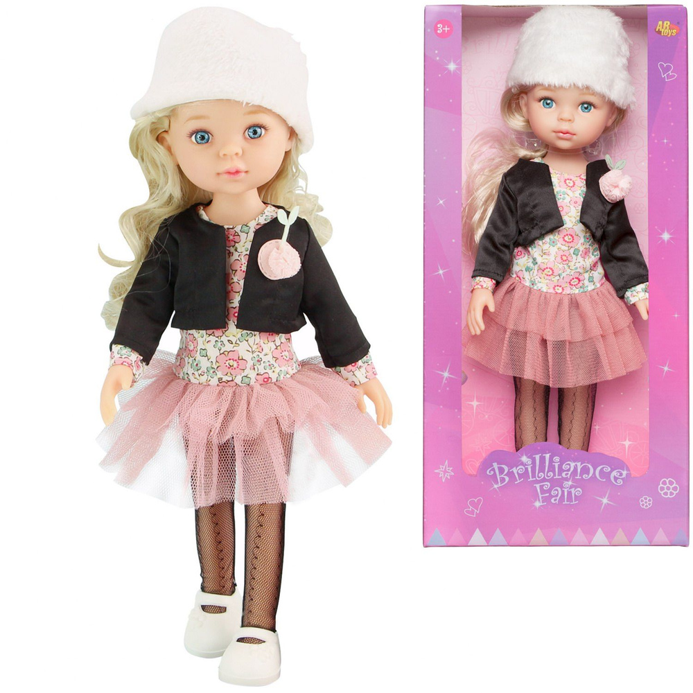 Кукла ABtoys "Времена года", 33 см, в платье и жакете, в коробке  #1