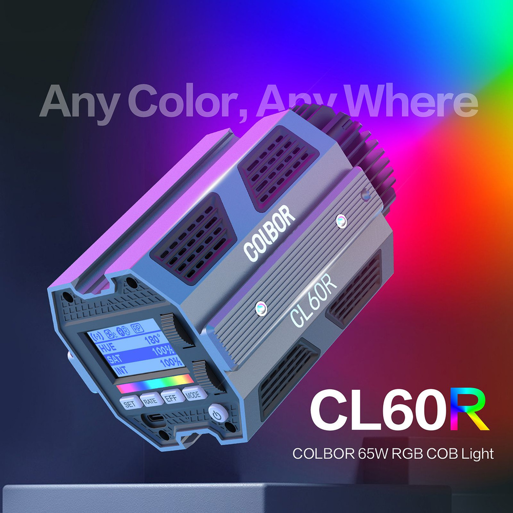 COLBOR CL60R 65 Вт RGB видеолампа 2700K-6500K Светодиодная лампа для фотосъемки  #1