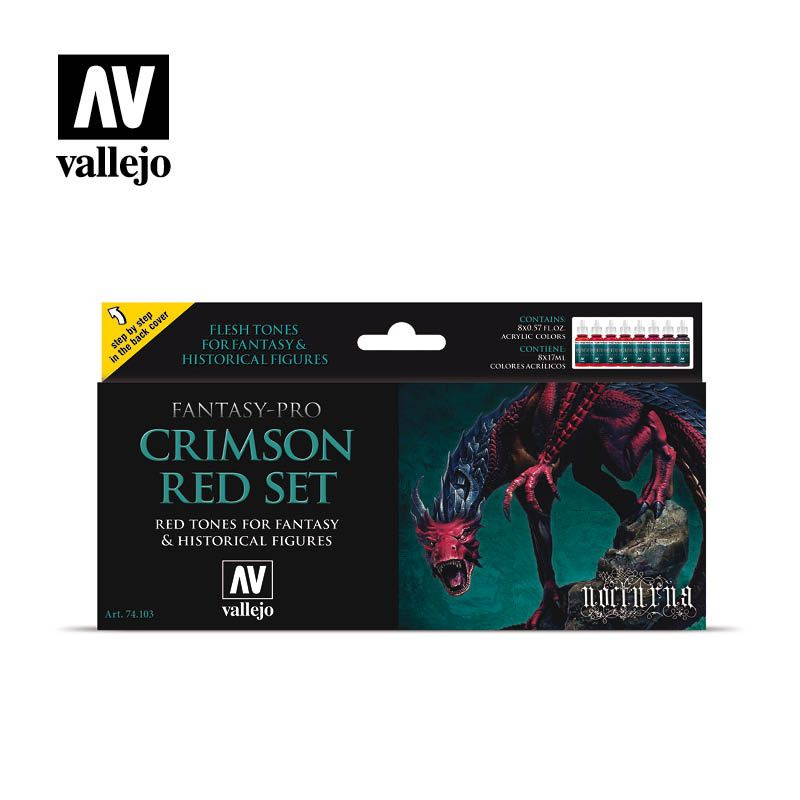 Набор красок Fantasy Pro Crimson Red Set 74103(8 красок по 17 мл) #1