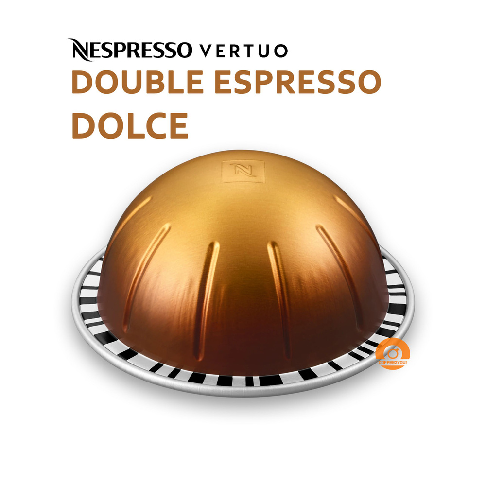 Кофе Nespresso Vertuo Double Espresso DOLCE в капсулах, 10 шт. (объём 80 мл.) #1