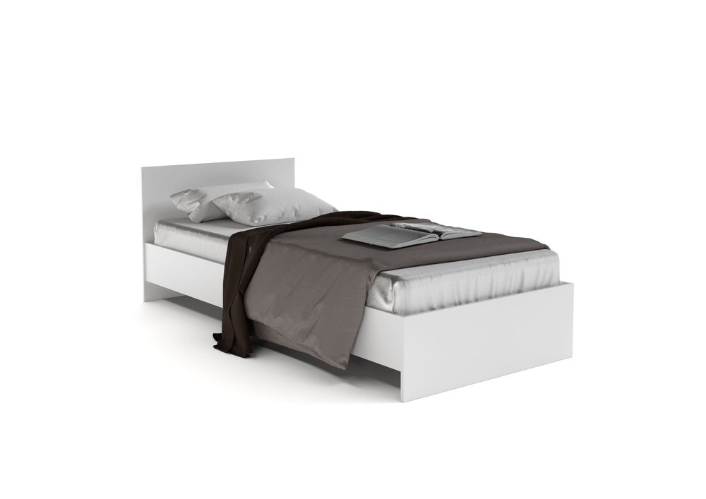Кровать двуспальная с ортопедическим основанием "Альфа" СВ-906 кровать 900 Белая  #1
