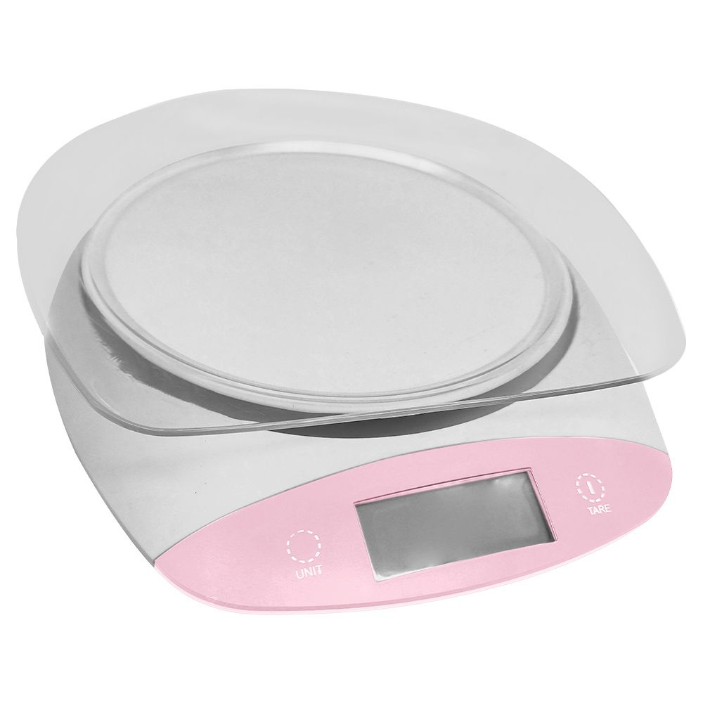 Весы кухонные STINGRAY ST-SC5101A со встроенным термометром max 10 кг, белый/розовый  #1