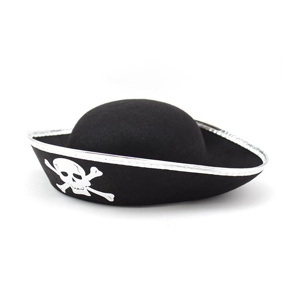 Шляпа "Пиратская" с серебряной лентой, 1 шт. #1