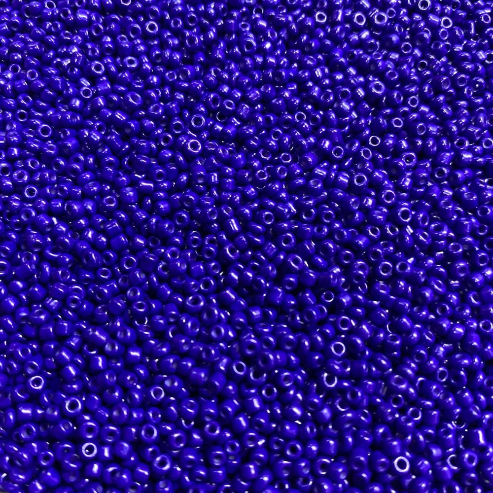 Бисер 12/0 50 грамм цвет темно-синий #1