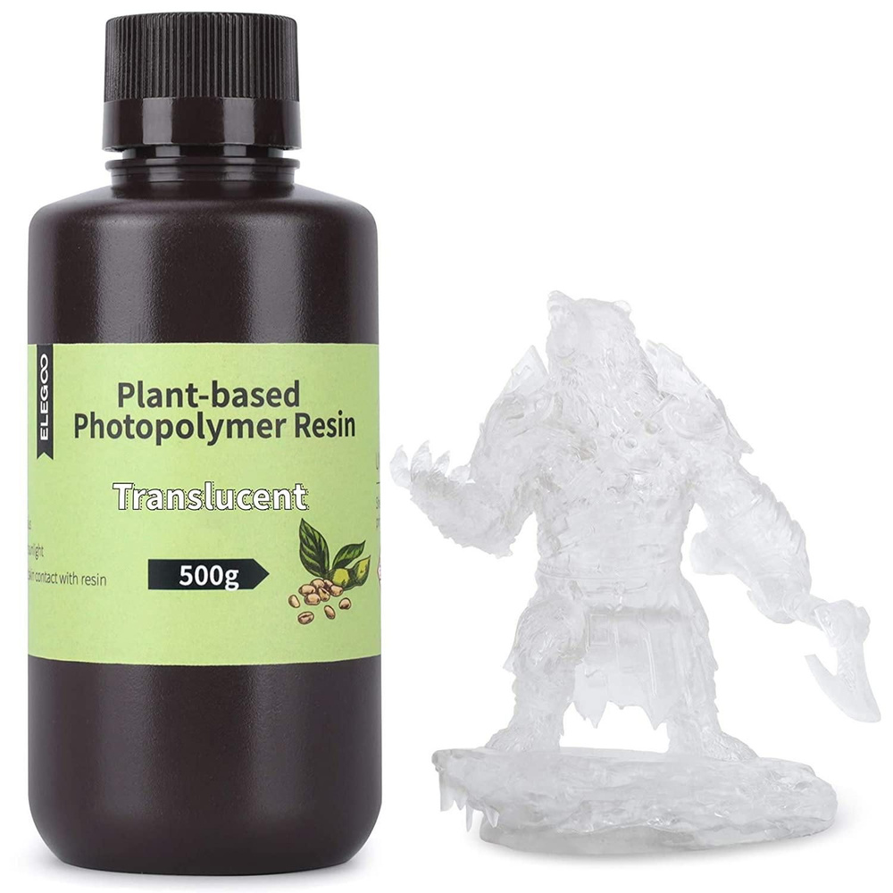 Фотополимерная смола Elegoo Plant-Based Resin Прозрачный 500г #1