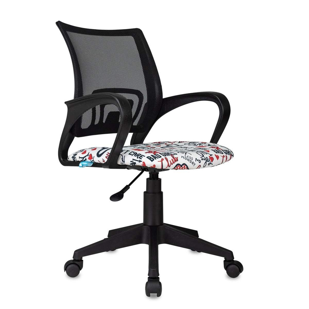 Компьютерное кресло детское Helmi HL-K95 R (695) "Airy", спинка сетка черная/сиденье ткань с рисунком #1
