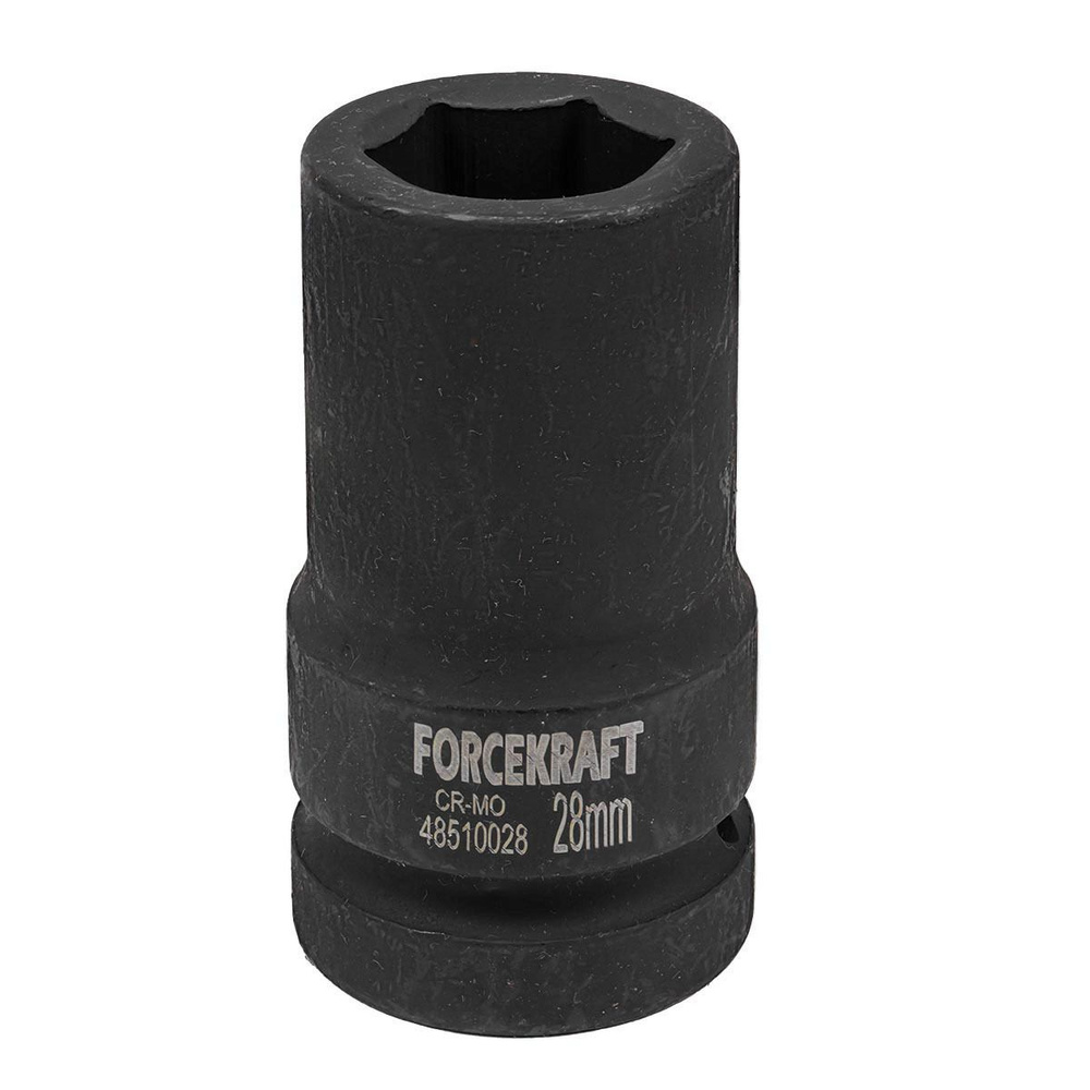 Головка ударная глубокая 1'', 28мм (6гр) FORCEKRAFT FK-48510028 #1