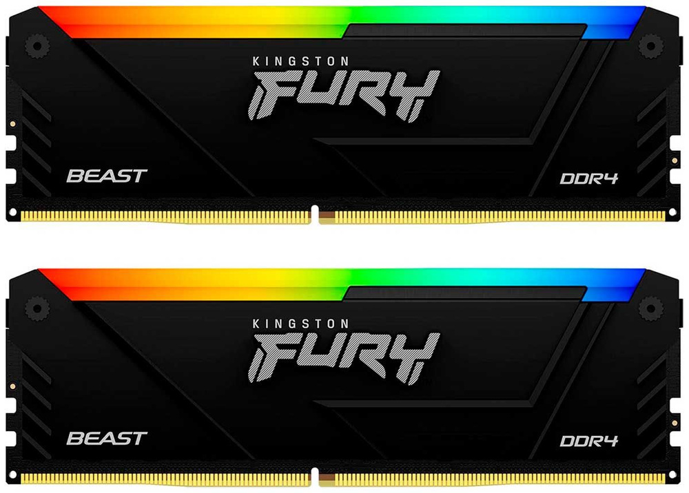 Kingston Оперативная память DDR4 16Gb (2x8Gb) 3200MHz Fury Beast RGB (KF432C16BB2AK2/16) 2x8 ГБ (DDR4 #1