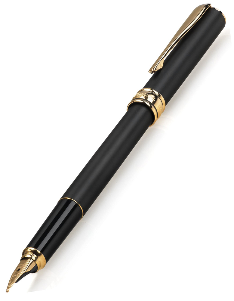 Перьевая ручка AURORA Magellano Matt Black Barrel and Cap Gold Plated Trim (AU A12 1) #1