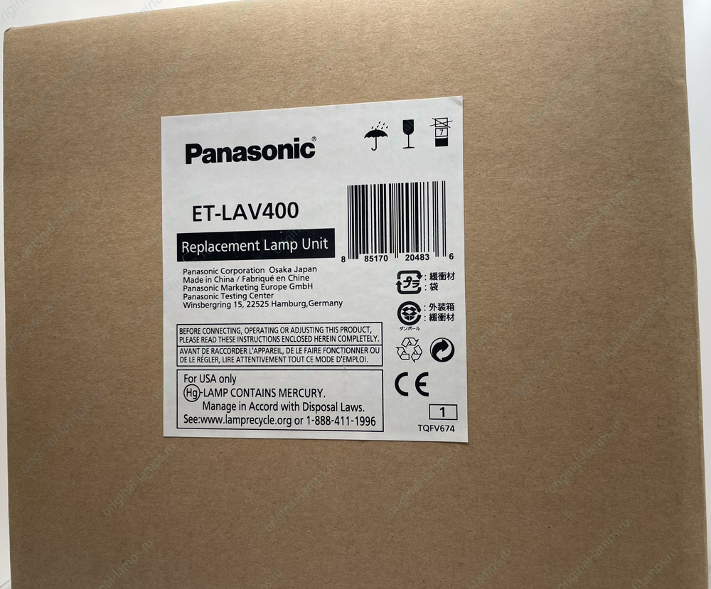 Panasonic ET-LAV400 / ET-LAV400C (OM) оригинальная лампа в оригинальном модуле  #1