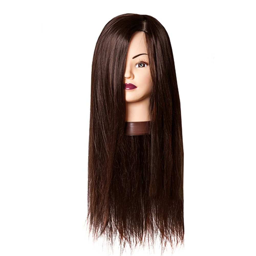 Harizma Голова учебная шатенка искусственные волосы 50-60см, h10825  #1